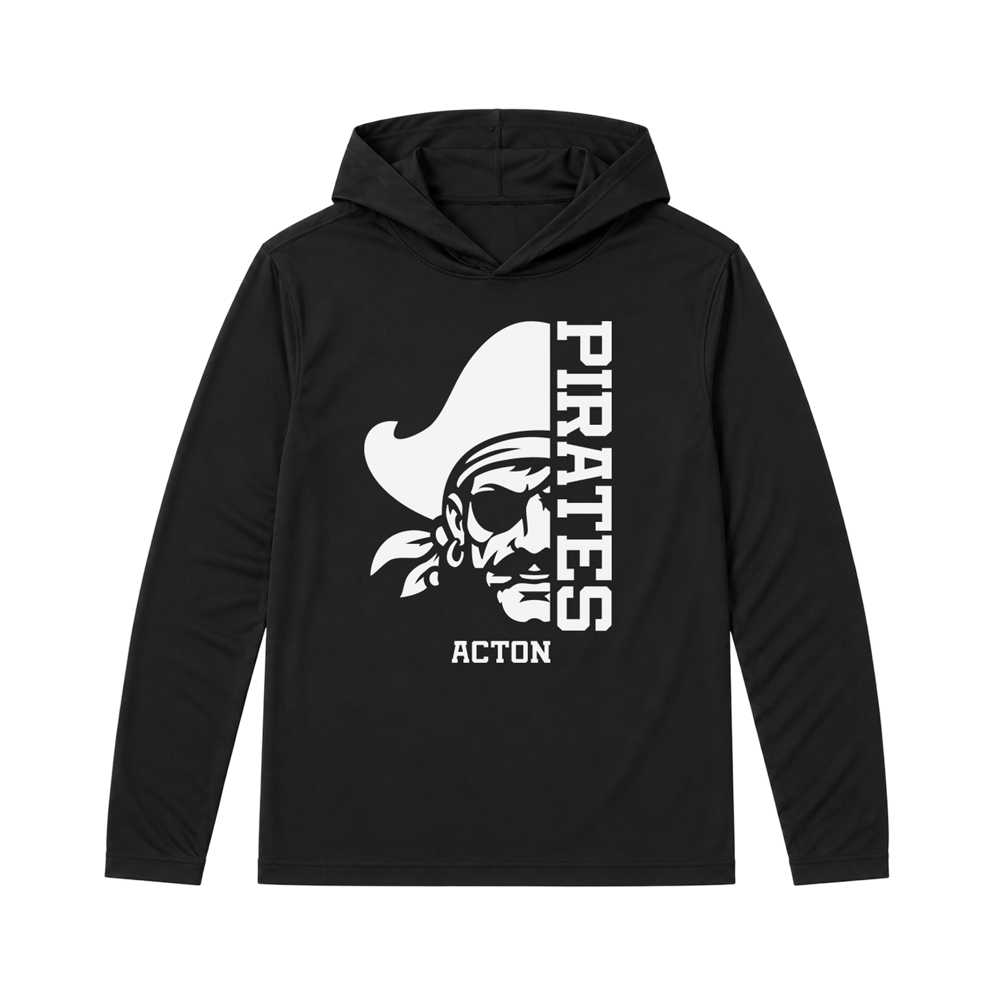 Acton Half Pirate UPF Hoodie Black