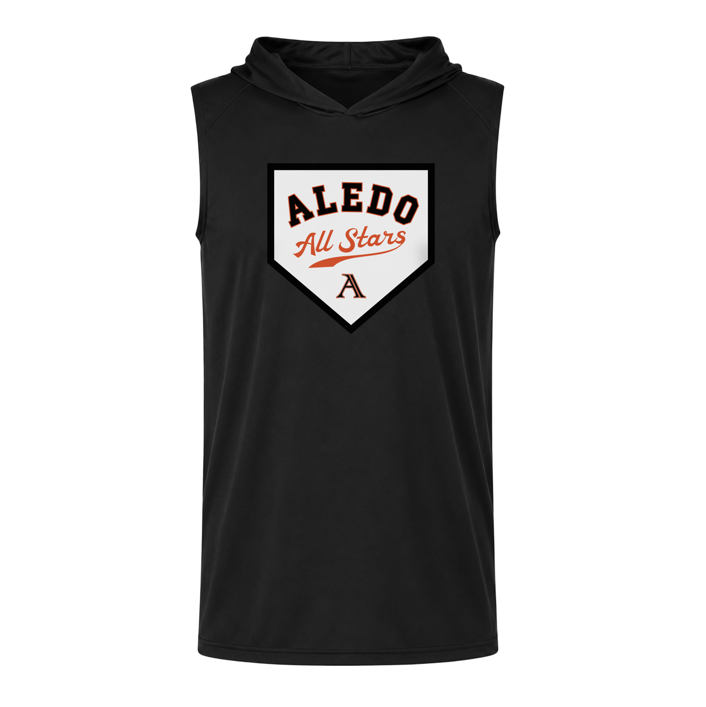 Aledo All Stars Black Sleeveless Hoodie
