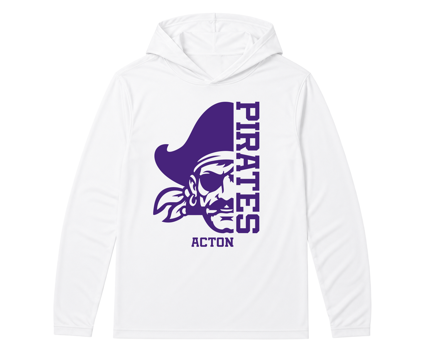 Acton Half Pirate UPF Hoodie White