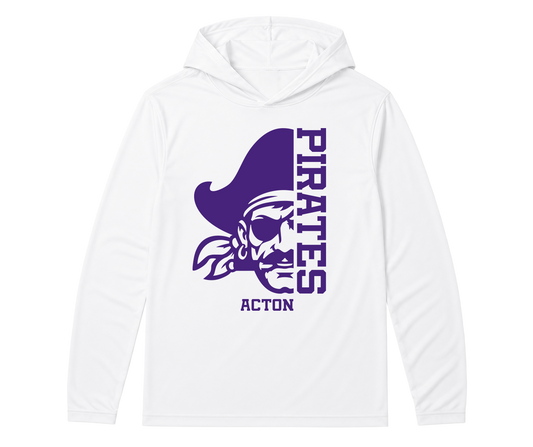 Acton Half Pirate UPF Hoodie White