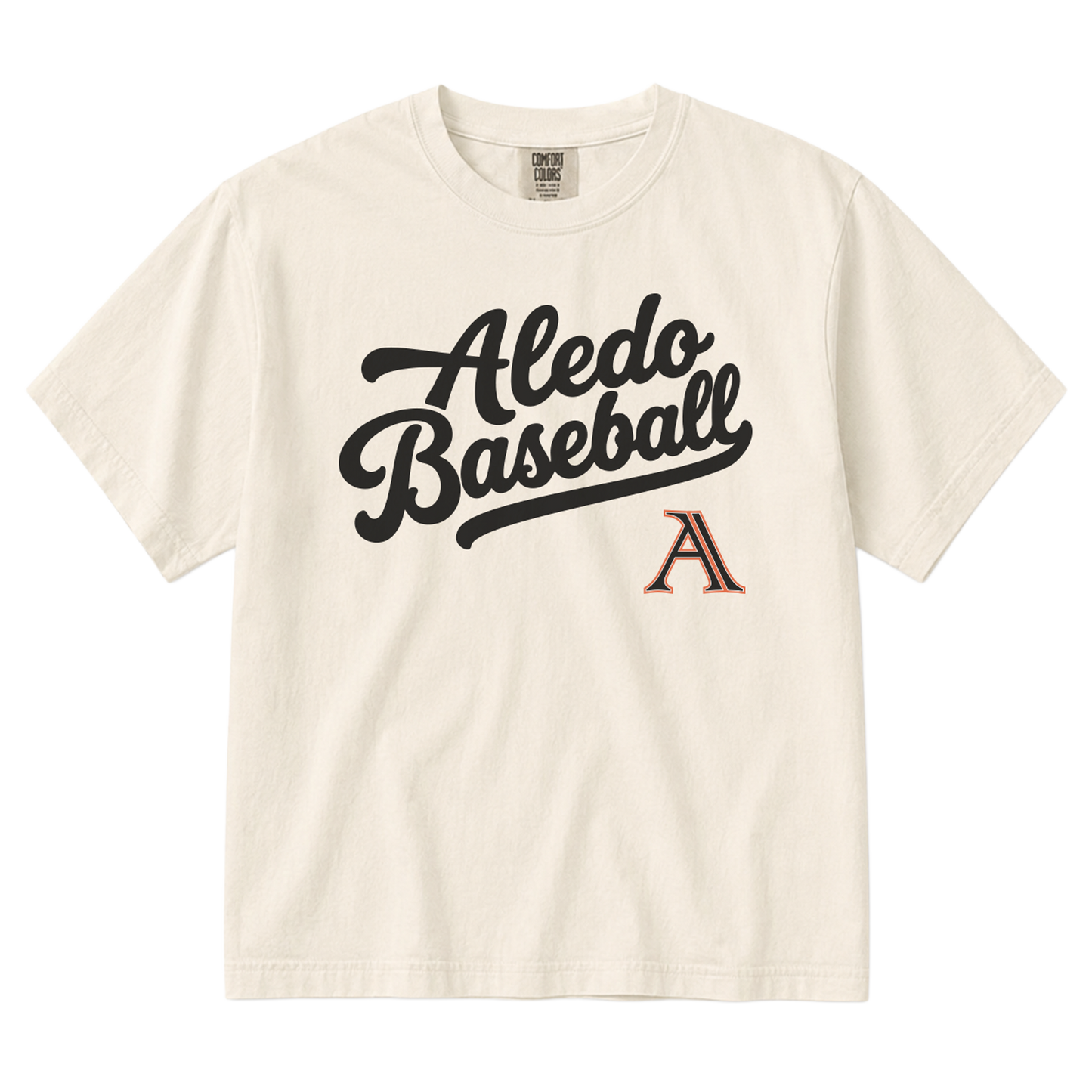 Aledo Baseball Ivory CC Boxy Tee