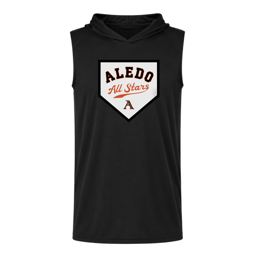 Aledo All Stars Black Sleeveless Hoodie